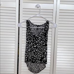 Women's Black Patterned Top